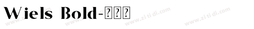 Wiels Bold字体转换